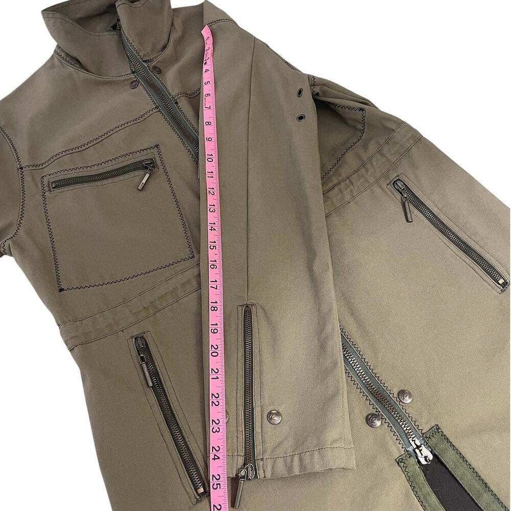 Just Cavalli Military Cargo Jacket Classic Y2K Designer Olive Green Men's Sz 40 - Picture 8 of 16